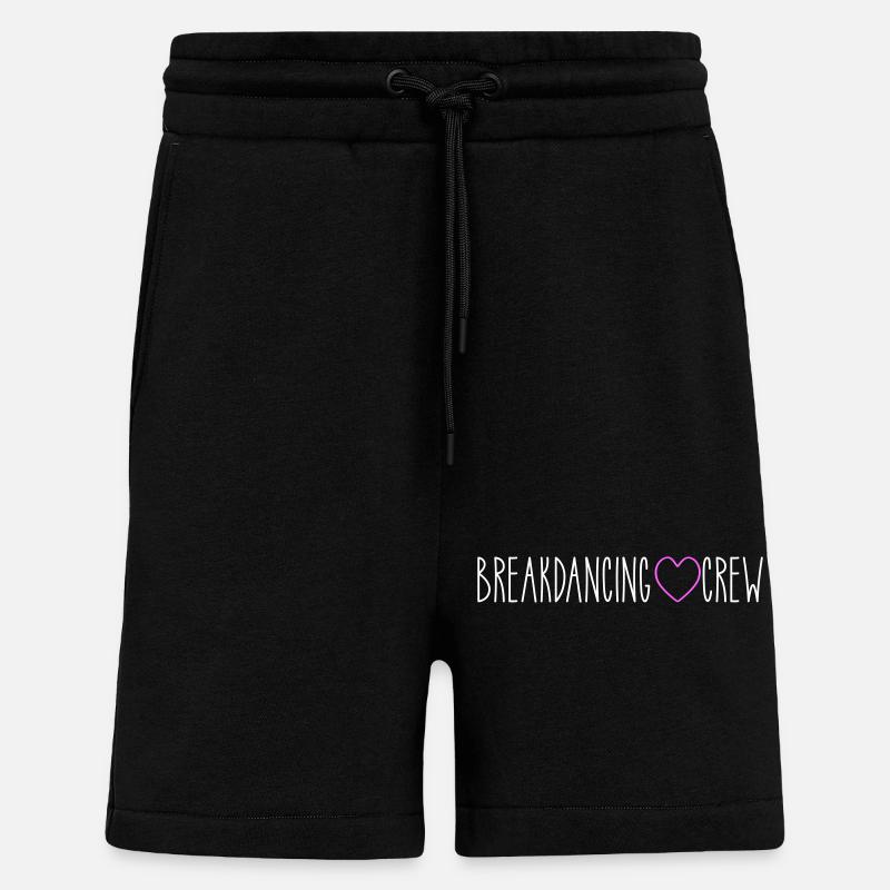 Breakdancing Crew Heart - Shorts - made by SPREAD - SOLID BLACK
