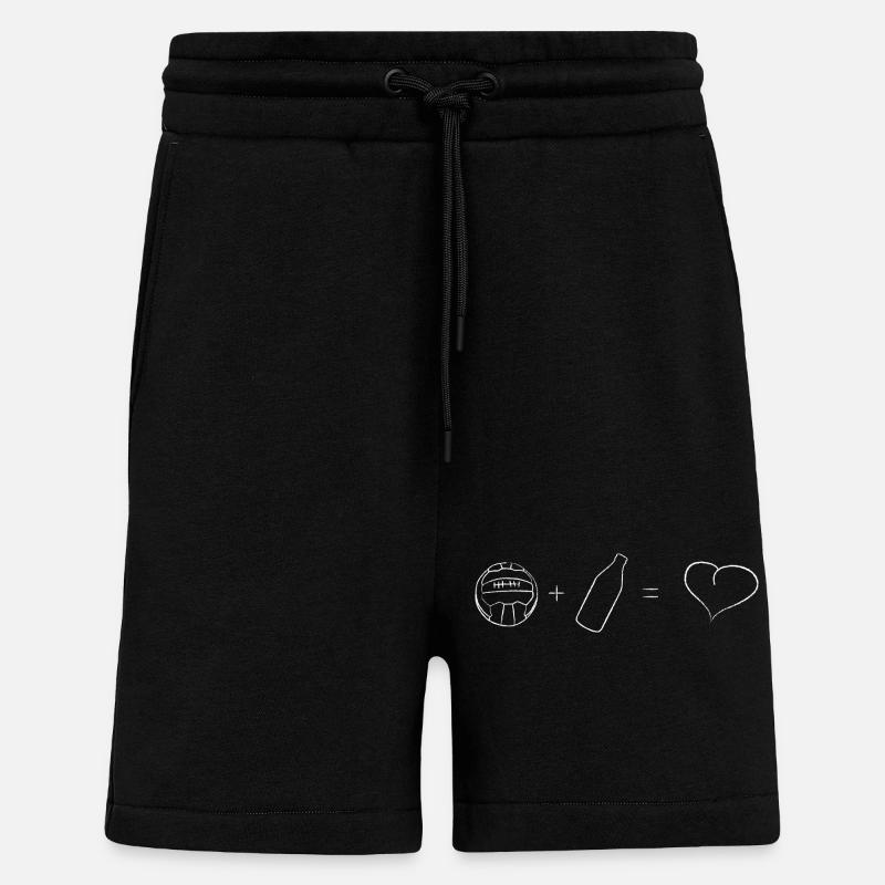 Fußball + Bier = ♥ - Shorts - made by SPREAD - SOLID BLACK