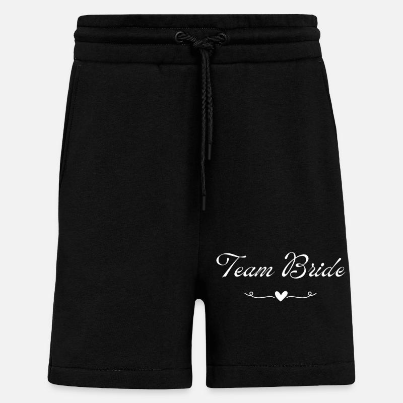 Team bride cœur - Short bio décontracté fabriqué en UE - SOLID BLACK