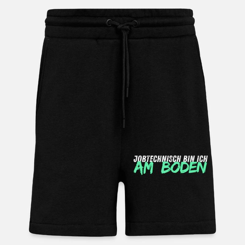 Jobtechnisch bin ich am BODEN // Bodenleger - Shorts - made by SPREAD - SOLID BLACK