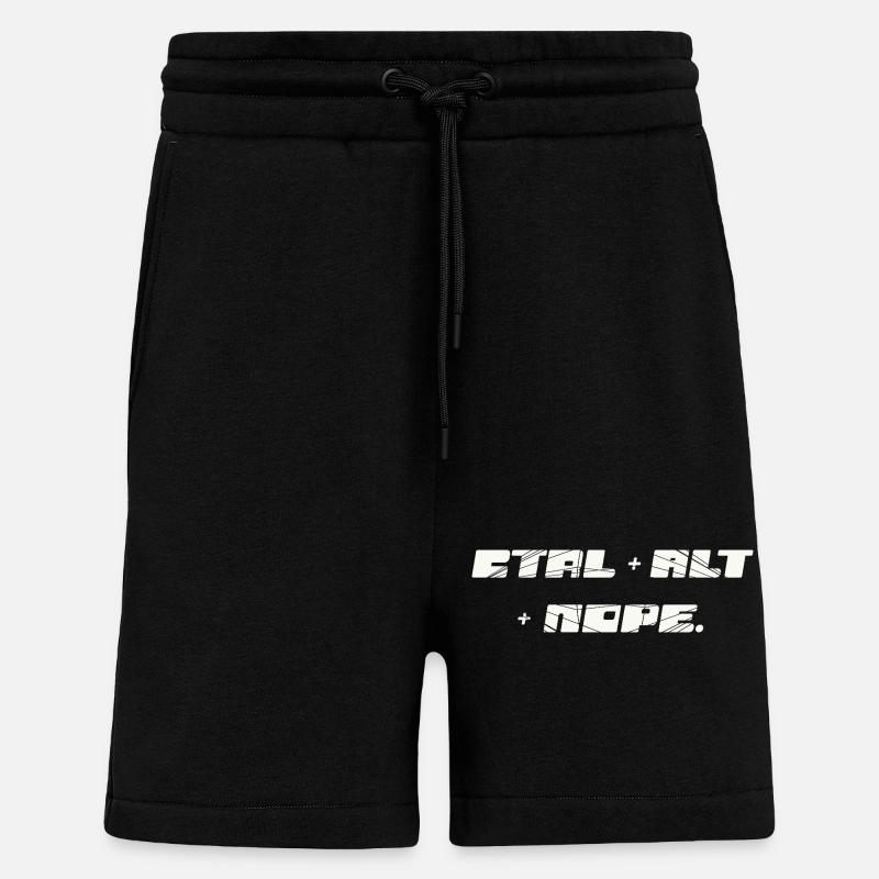 CTRL ALT : Non - Short bio décontracté fabriqué en UE - SOLID BLACK