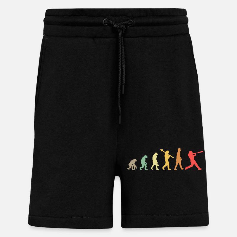 Baseball Evolution - Shorts - made by SPREAD - SOLID BLACK