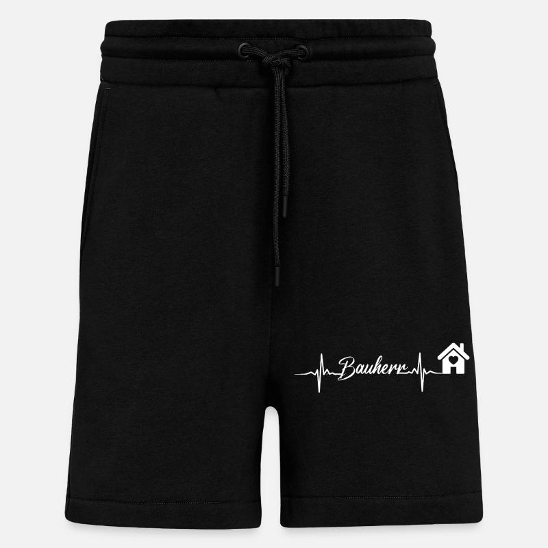 HausHerz Herzschlag Script - Shorts - made by SPREAD - SOLID BLACK