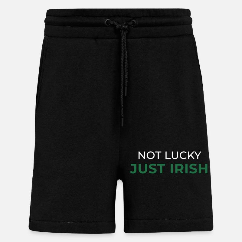 Pas de chance, juste irlandais - Short bio décontracté fabriqué en UE - SOLID BLACK