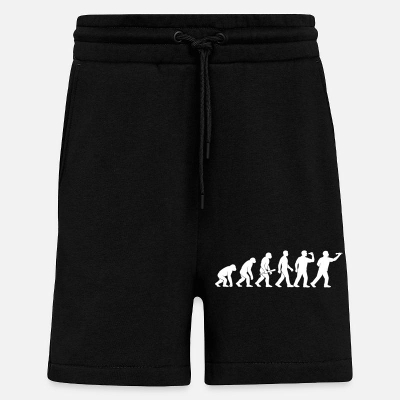 Evolution der Technik - Shorts - made by SPREAD - SOLID BLACK