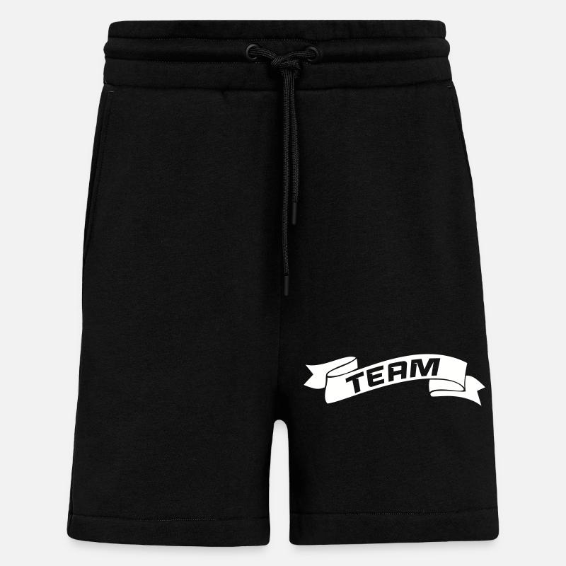 Équipe - Short bio décontracté fabriqué en UE - SOLID BLACK