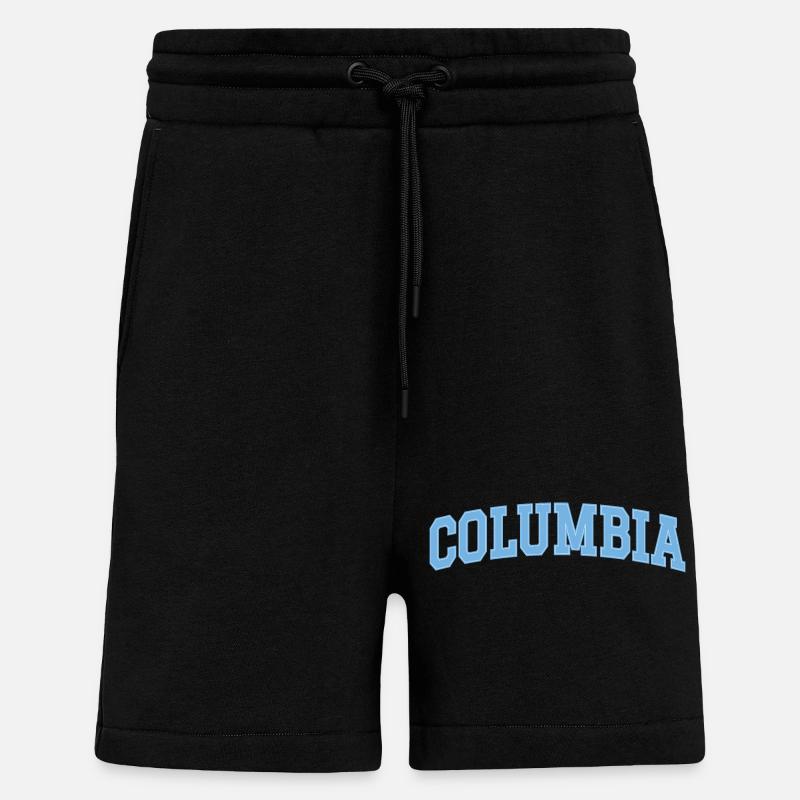 Columbia – Design classique des collèges - Short bio décontracté fabriqué en UE - SOLID BLACK