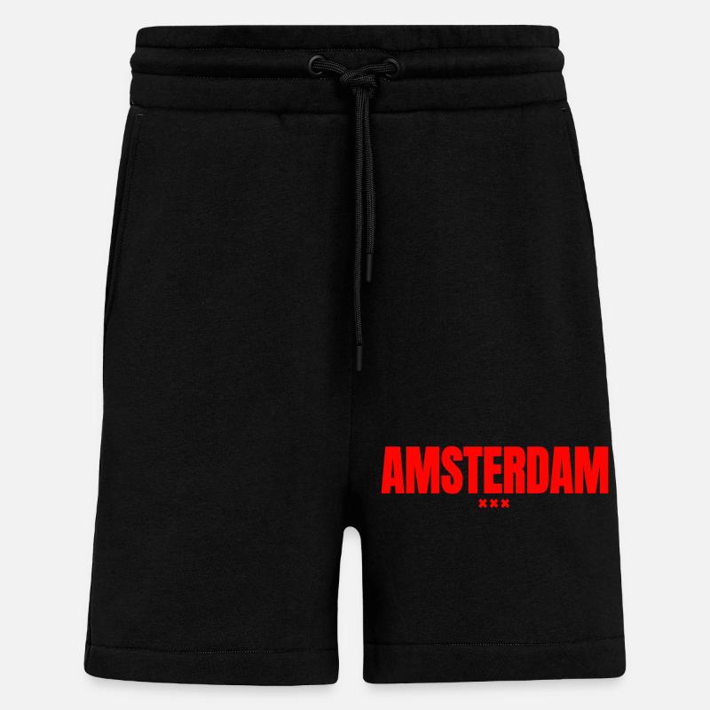 Amsterdam - Short bio décontracté fabriqué en UE - SOLID BLACK