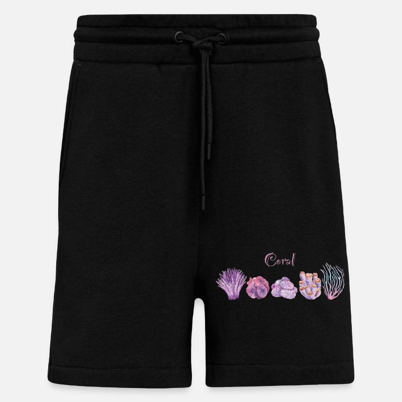 Lebendige Korallenriff-Kunst - Shorts - made by SPREAD - SOLID BLACK