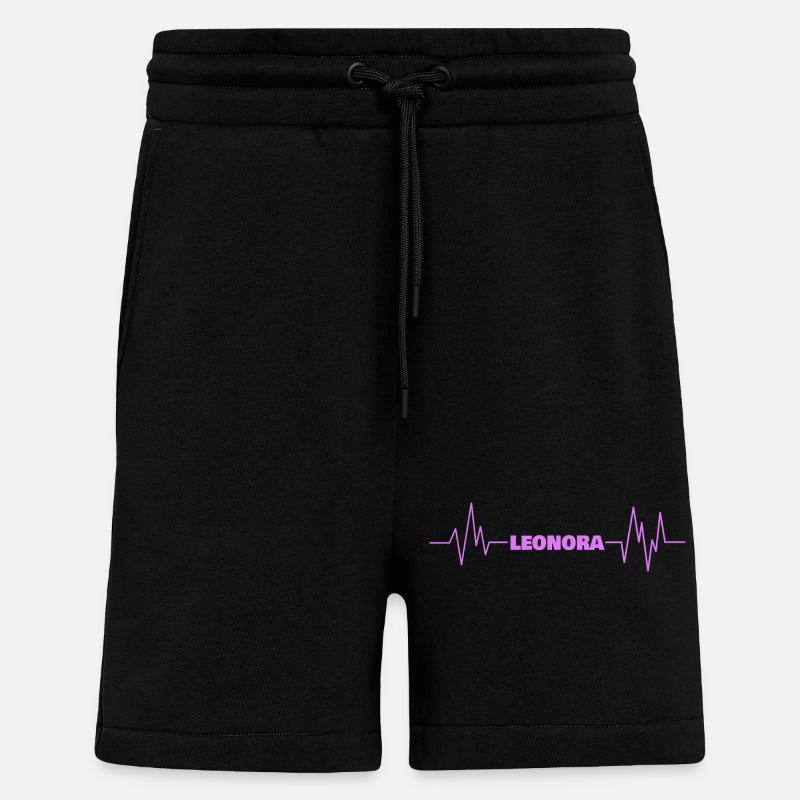 Leonora comme prénom - Short bio décontracté fabriqué en UE - SOLID BLACK