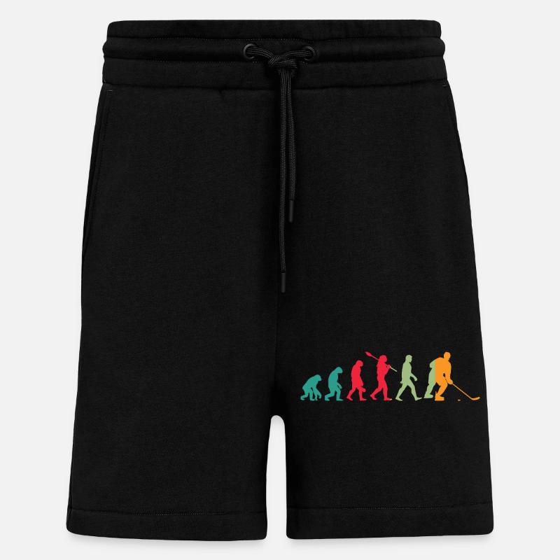 Evolution Eishockey - Short bio décontracté fabriqué en UE - SOLID BLACK