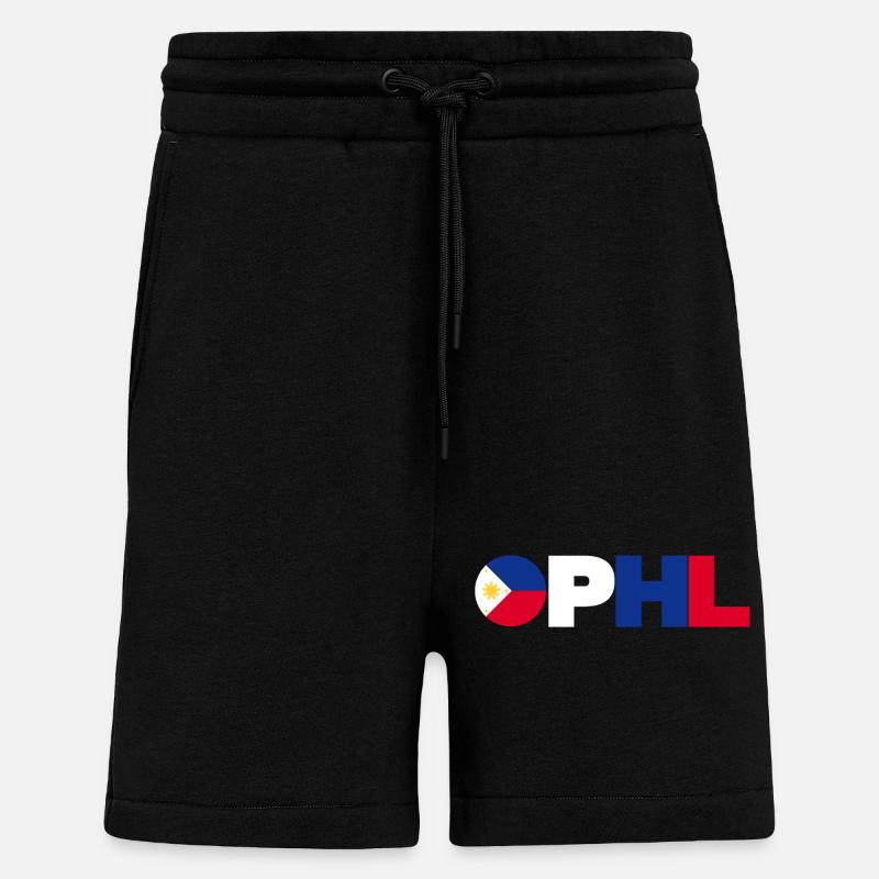 Philippines - Short bio décontracté fabriqué en UE - SOLID BLACK