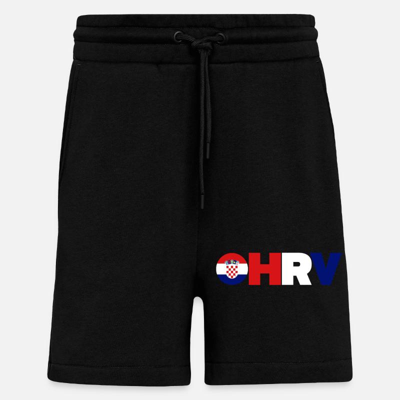 Kroatien - Shorts - made by SPREAD - SOLID BLACK