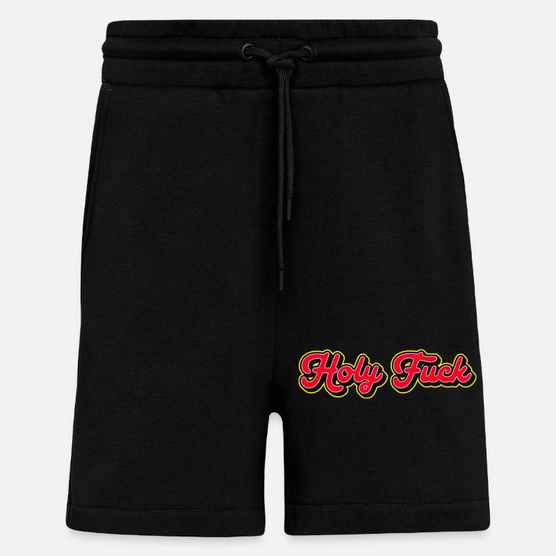 Cazzo santo 3D Red Script - Pantaloncini ecologici casual Made in UE - SOLID BLACK