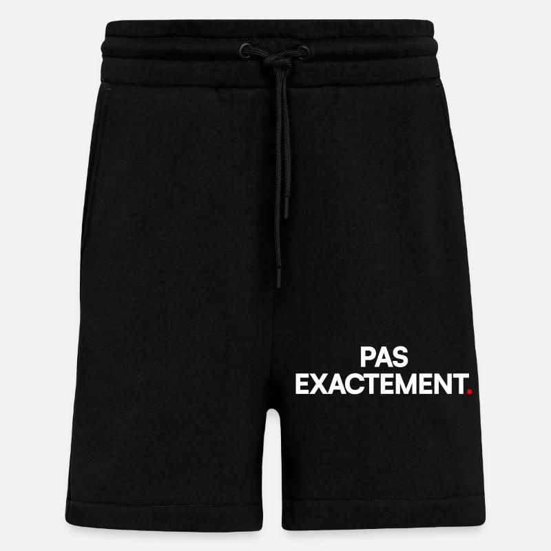 Pas exactement - Short bio décontracté fabriqué en UE - SOLID BLACK