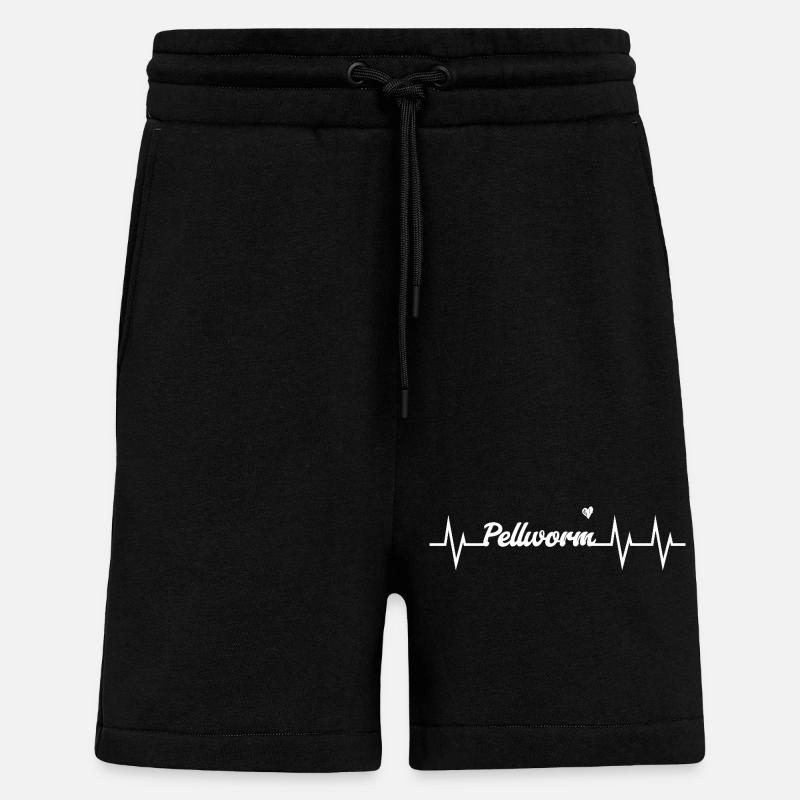 Battement de cœur Pellworm - Short bio décontracté fabriqué en UE - SOLID BLACK