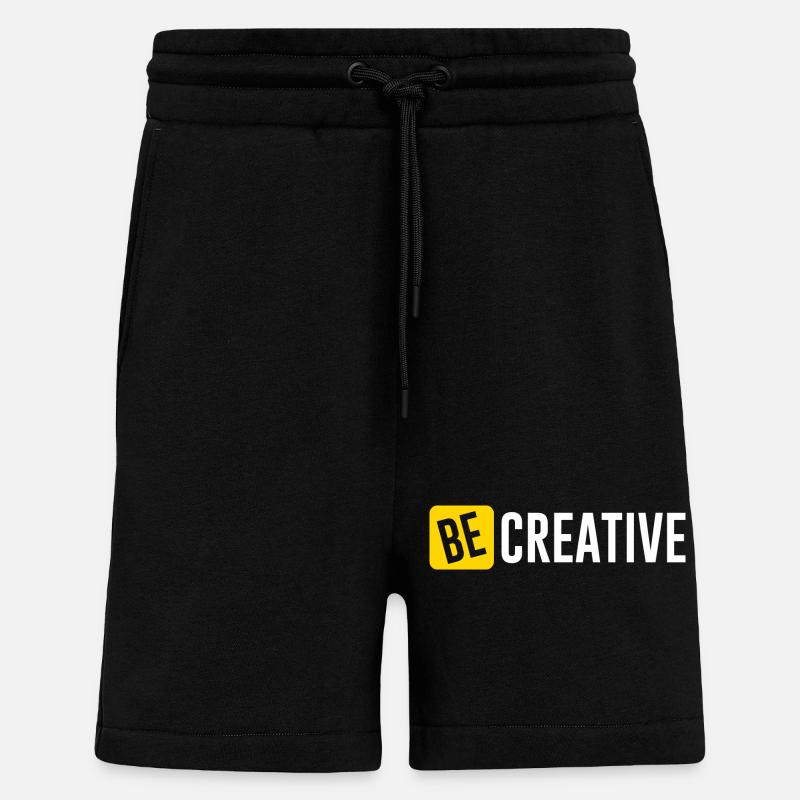 Be Creative Inspiration Design - Short bio décontracté fabriqué en UE - SOLID BLACK