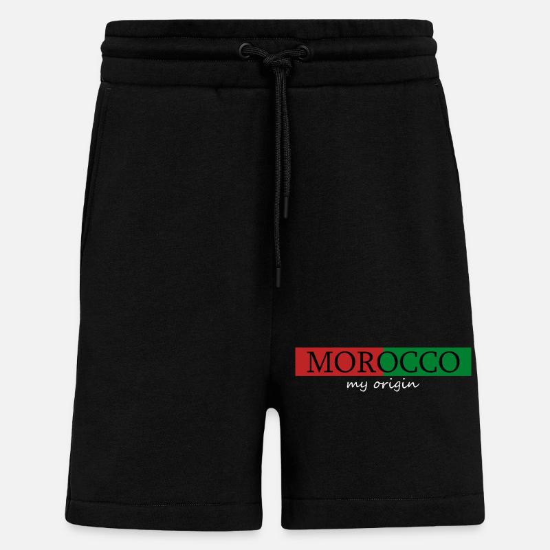Morocco My Origin - Shorts - made by SPREAD - SOLID BLACK