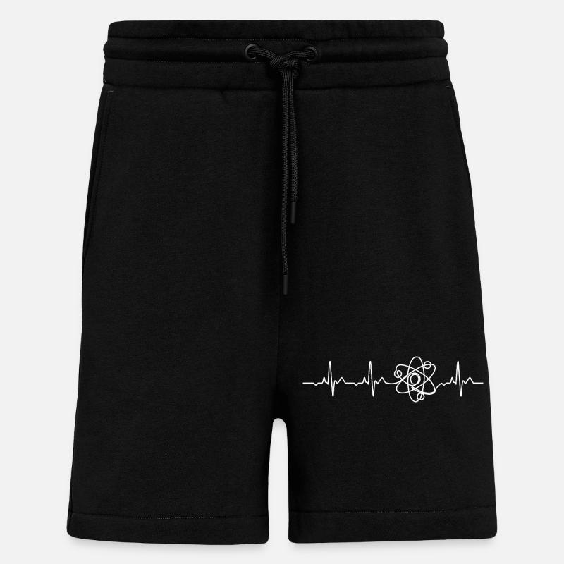 Wissenschaft Herzschlag Atom - Shorts - made by SPREAD - SOLID BLACK