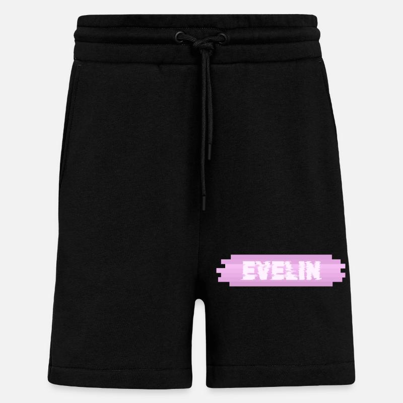 Cadeau pour Evelin - Short bio décontracté fabriqué en UE - SOLID BLACK