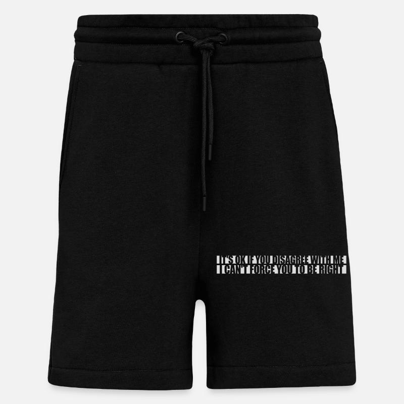 you disagree with me - Shorts - made by SPREAD - SOLID BLACK