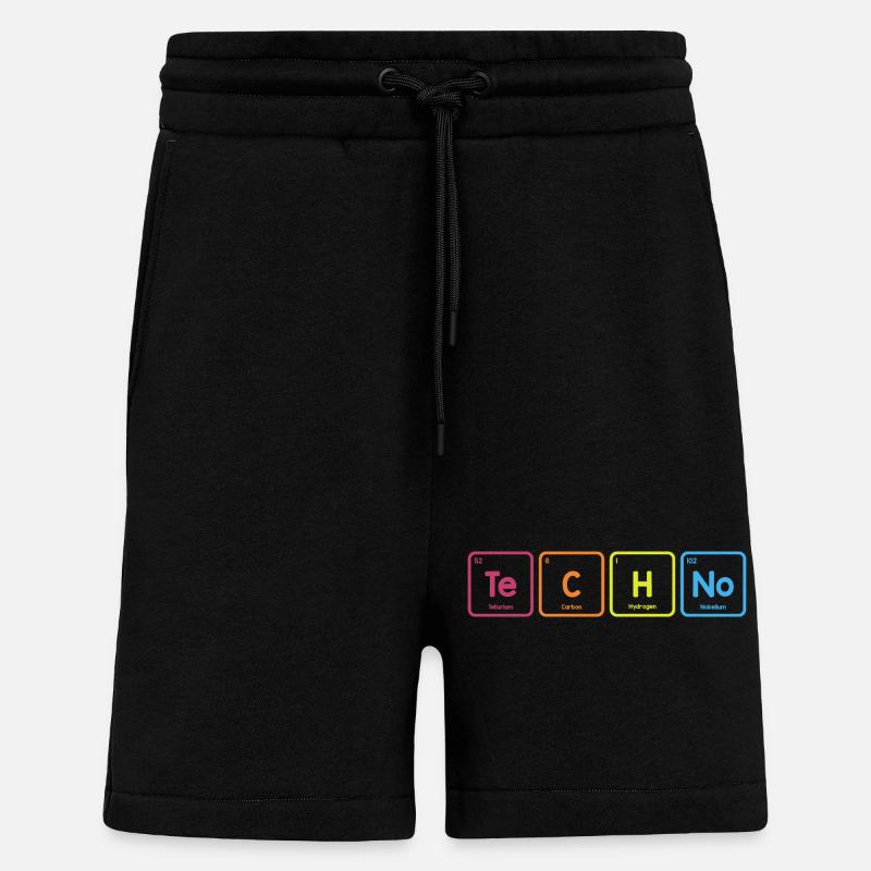 Techno-element - Organic Relaxed Shorts Made in EU - SOLID BLACK