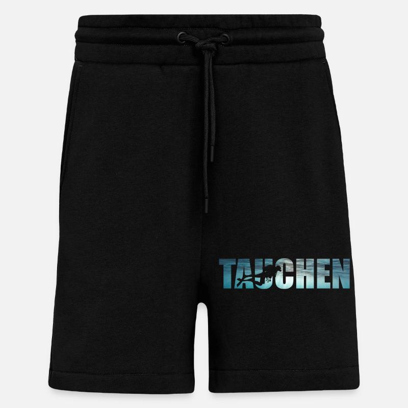 Taucher Dive Divemaster Tauchen Diver - Shorts - made by SPREAD - SOLID BLACK