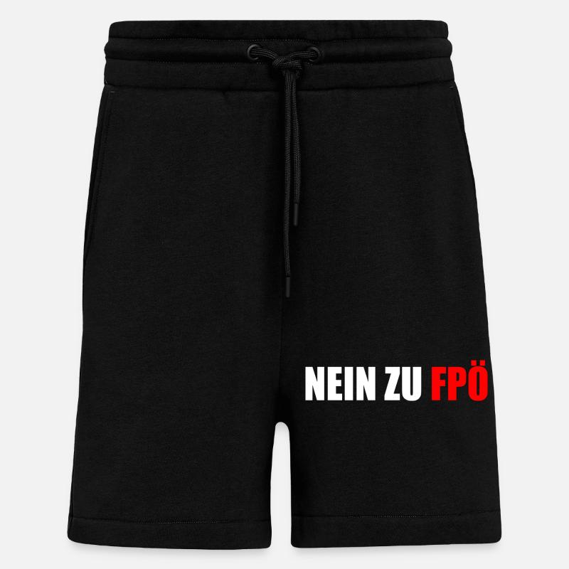 Nein zu fpö - Shorts - made by SPREAD - SOLID BLACK