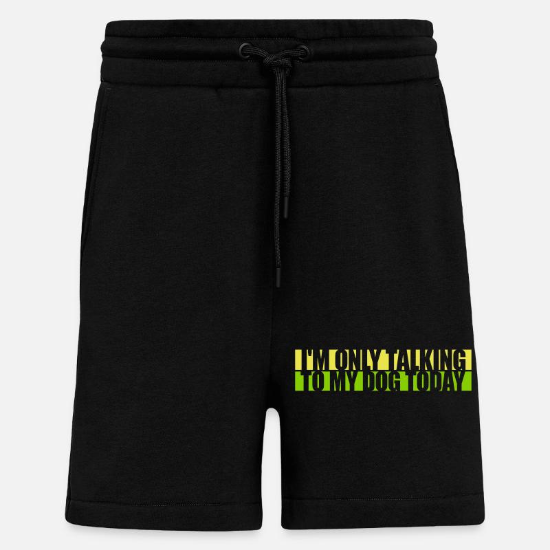 only talking to dog - Shorts - made by SPREAD - SOLID BLACK