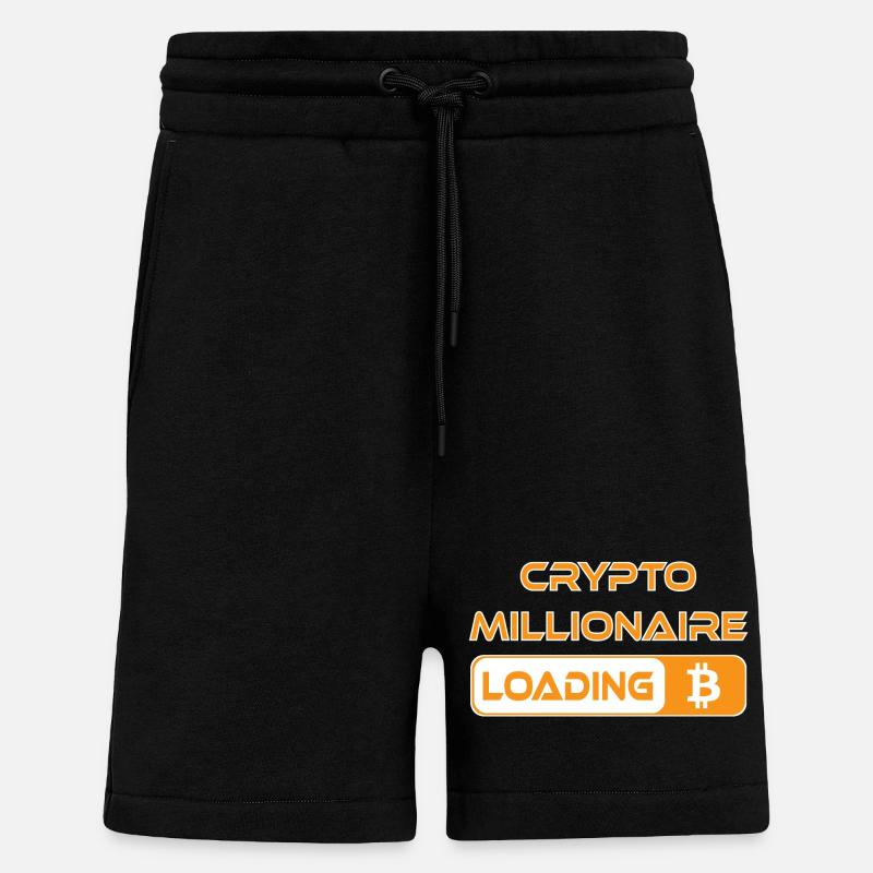 CRYPTO MILLIONAIRE LOADING BITCOIN - Shorts - made by SPREAD - SOLID BLACK