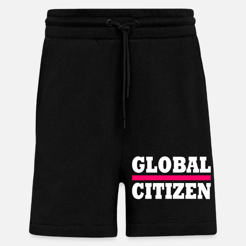 global citizen - Short bio décontracté fabriqué en UE - SOLID BLACK