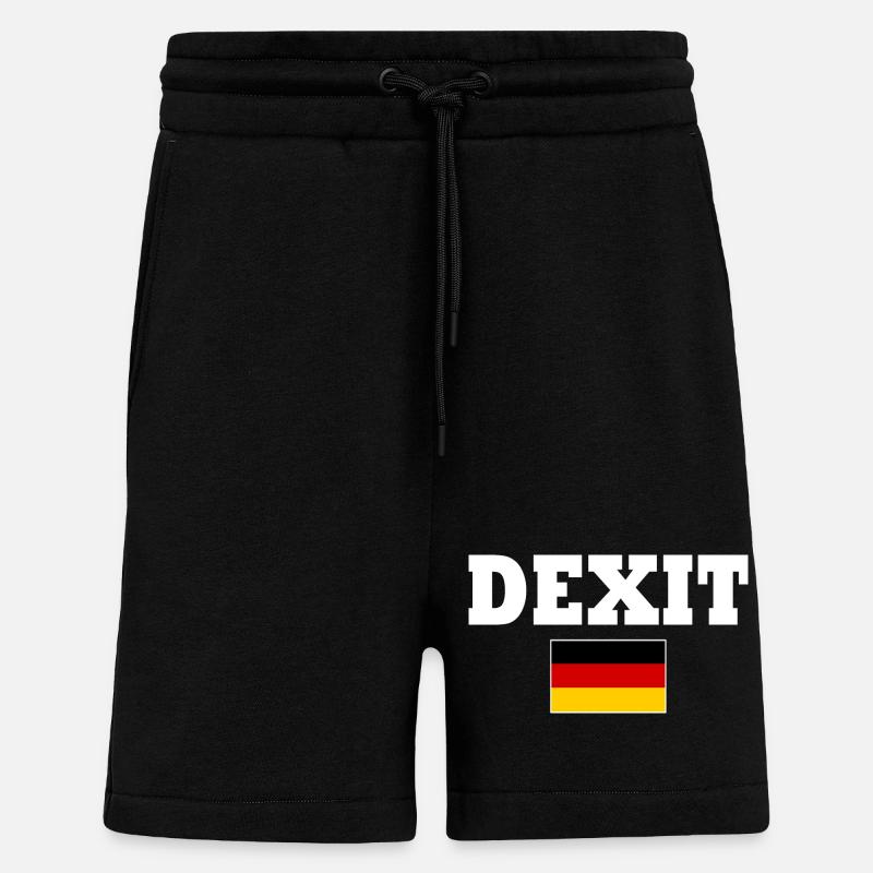 Dexit - Short bio décontracté fabriqué en UE - SOLID BLACK