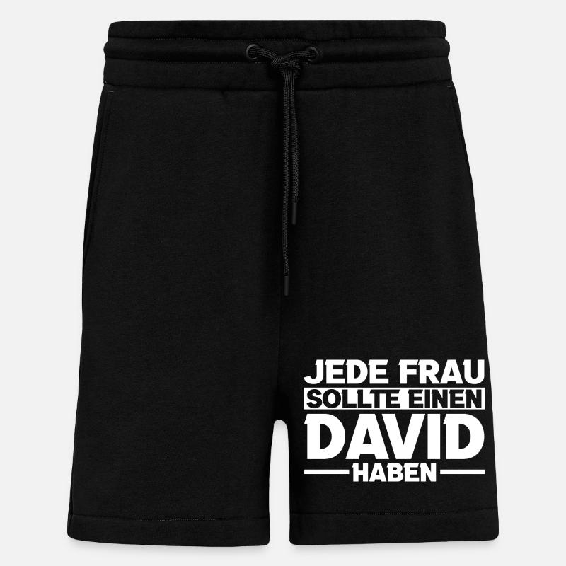 David - Short bio décontracté fabriqué en UE - SOLID BLACK