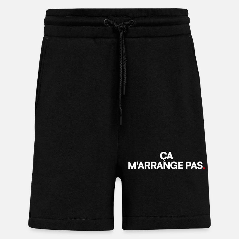 Ça m'arrange pas - Short bio décontracté fabriqué en UE - SOLID BLACK