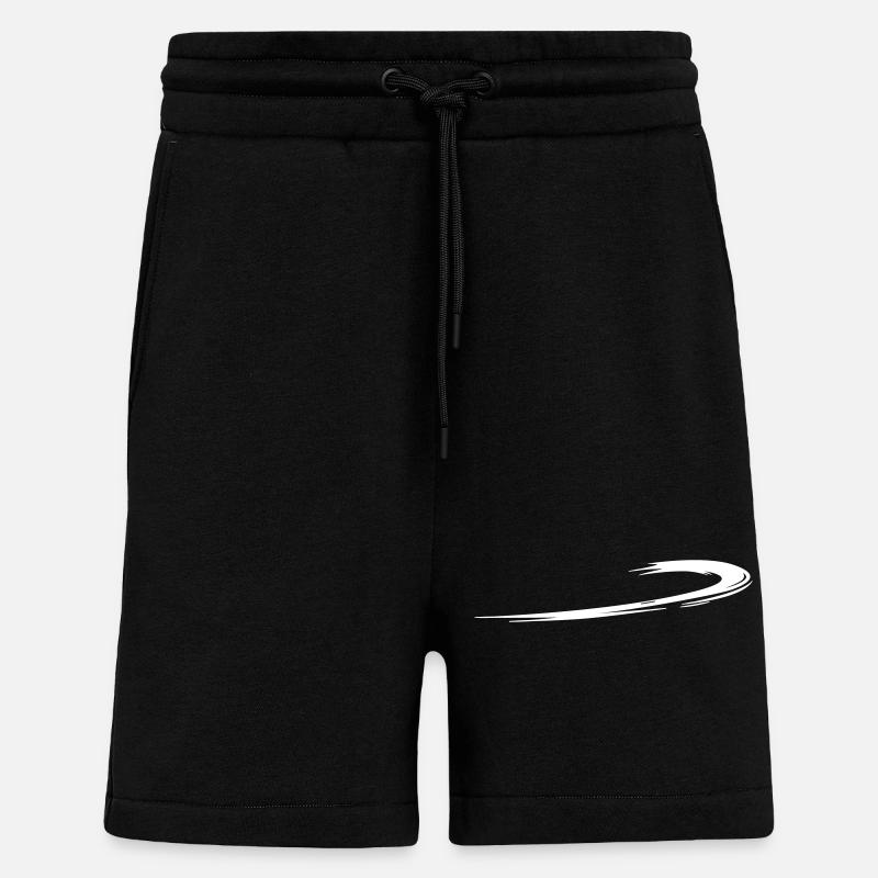 queue incurvée | Graphique-vectoriel - Short bio décontracté fabriqué en UE - SOLID BLACK