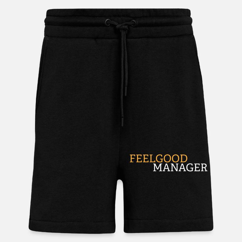 Chemise noire Feelgood manager - Short bio décontracté fabriqué en UE - SOLID BLACK