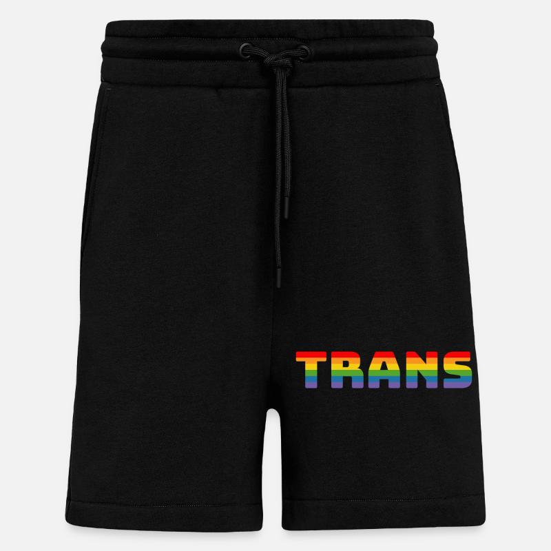 Rainbow Trans - Short bio décontracté fabriqué en UE - SOLID BLACK