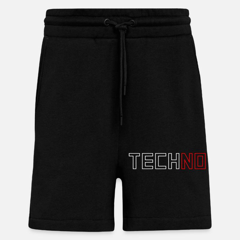 TechnoOutline - Shorts - made by SPREAD - SOLID BLACK