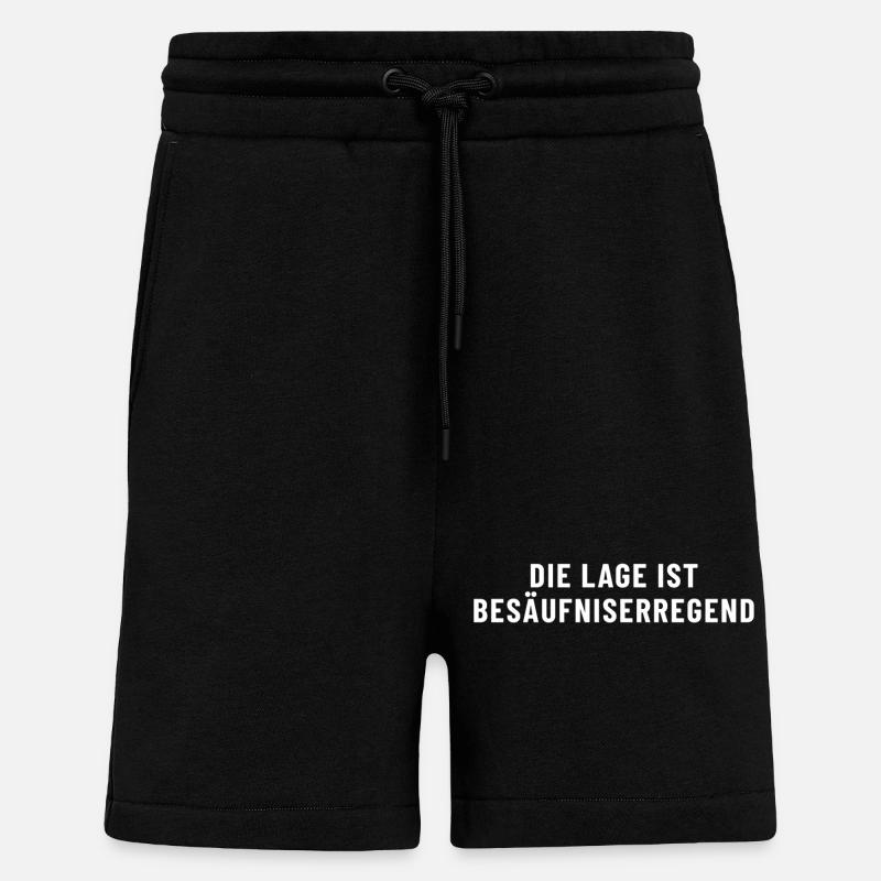 The situation is drunkenness - Shorts - made by SPREAD - SOLID BLACK