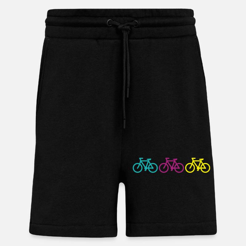 three bikes - Short bio décontracté fabriqué en UE - SOLID BLACK