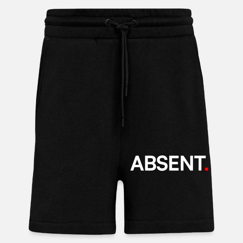 ABSENT. Design Minimal Expression Moderne - Short bio décontracté fabriqué en UE - SOLID BLACK