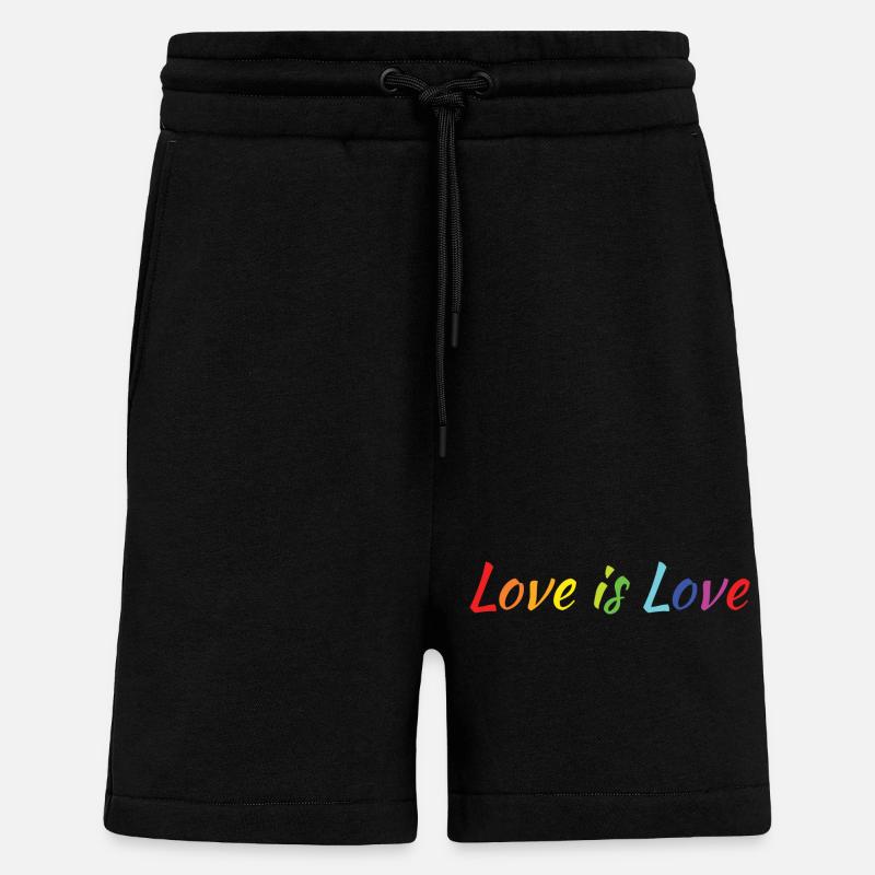 L'amour c'est l'amour - Short bio décontracté fabriqué en UE - SOLID BLACK