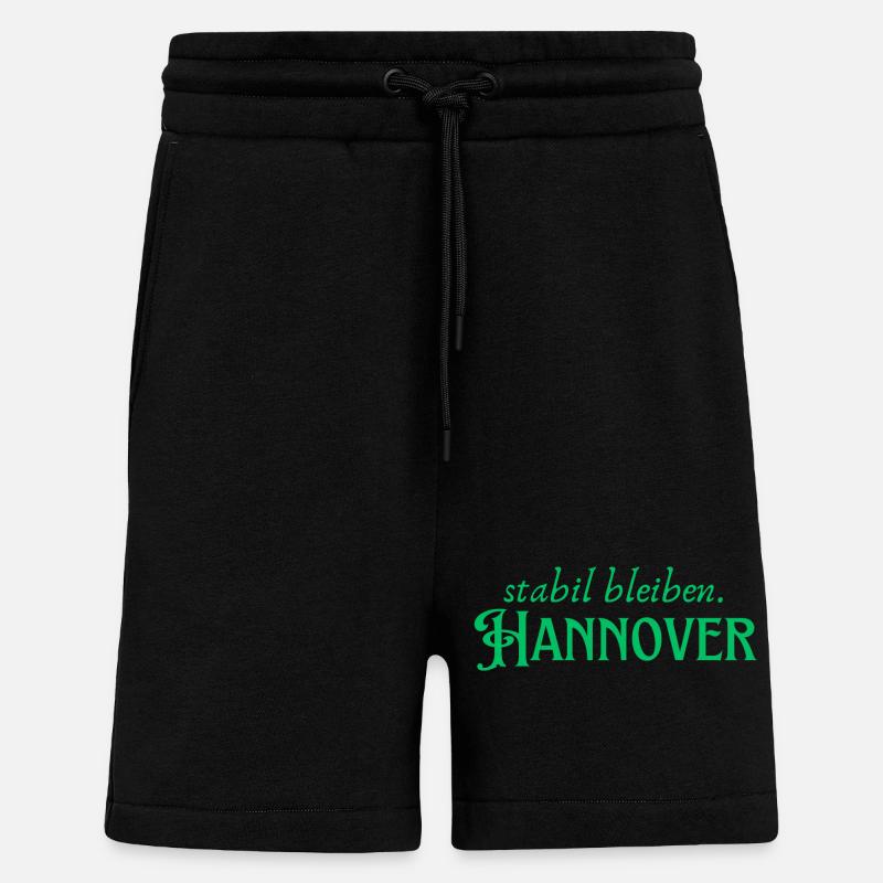 Rester stable à Hanovre - Short bio décontracté fabriqué en UE - SOLID BLACK