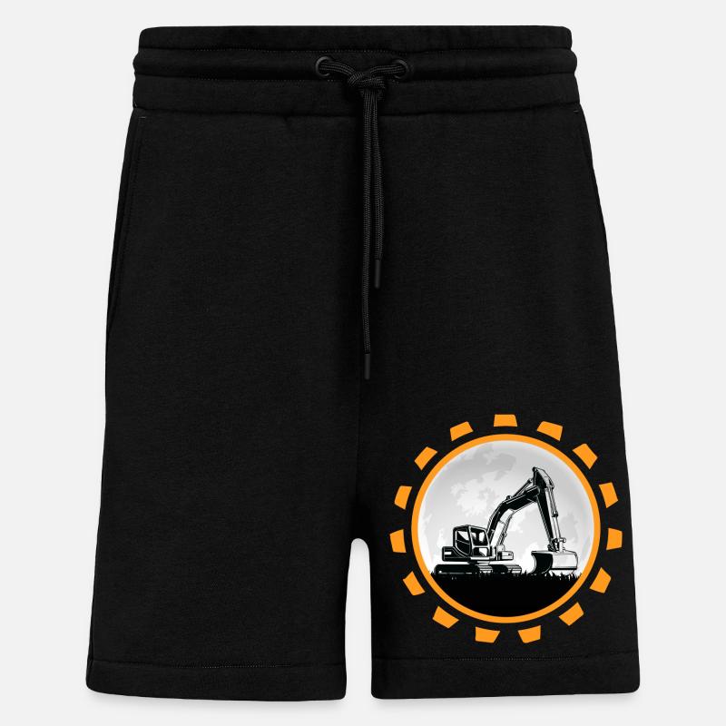 bagger baggerfahrer Baustelle Baggerschaufel - Shorts - made by SPREAD - SOLID BLACK