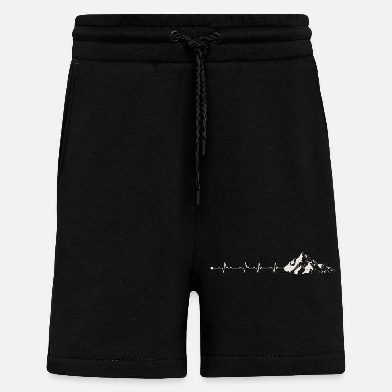 Mountain Pulse Adventure Tee - Shorts - made by SPREAD - SOLID BLACK