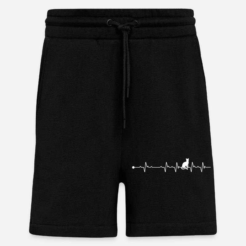 Katze an der Pulsleitung - Shorts - made by SPREAD - SOLID BLACK