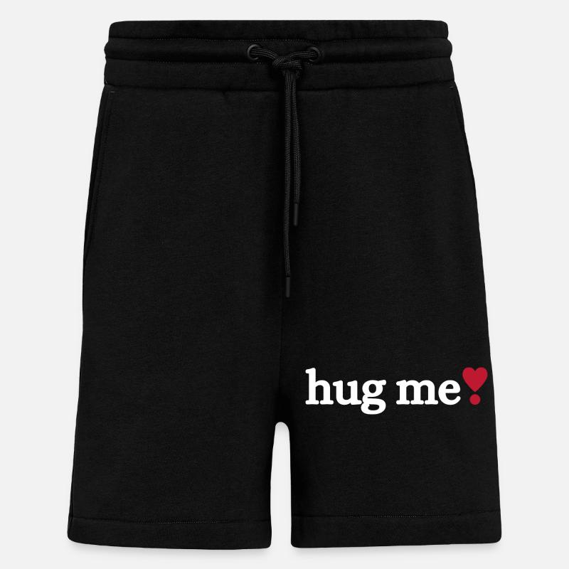 Fais-moi un câlin - Short bio décontracté fabriqué en UE - SOLID BLACK
