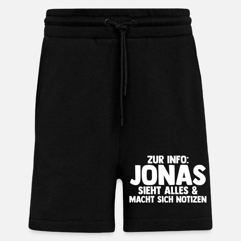 Jonas - Short bio décontracté fabriqué en UE - SOLID BLACK