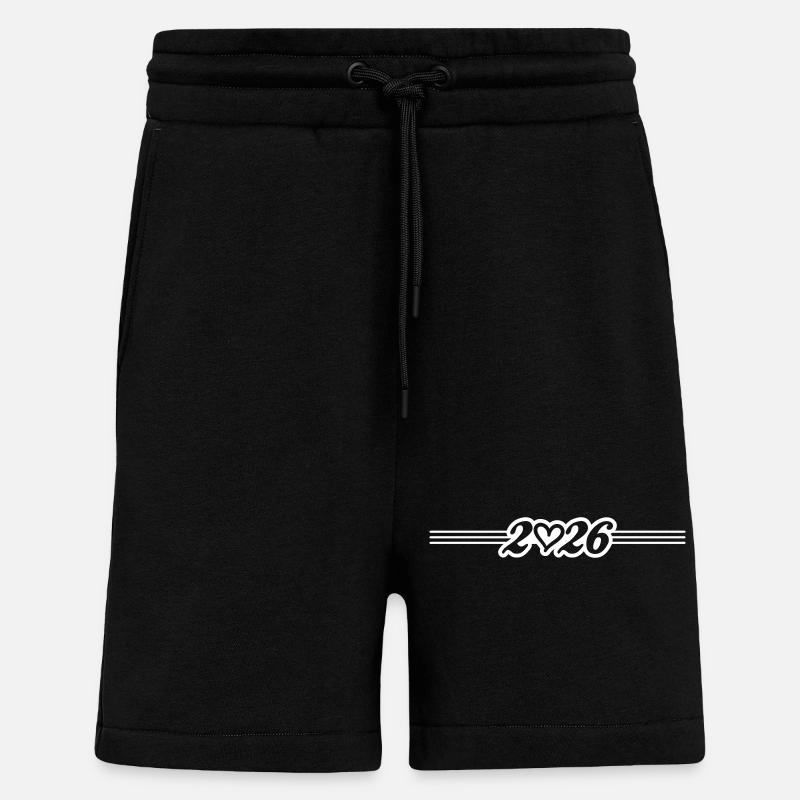 Année du Cœur 2026 - Short bio décontracté fabriqué en UE - SOLID BLACK