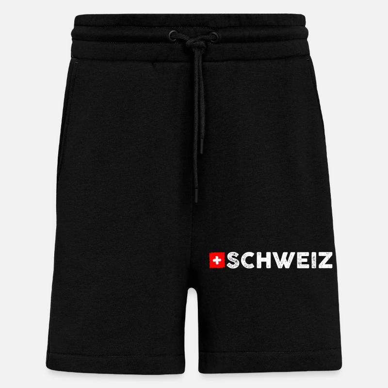 Flagge der Schweiz - Shorts - made by SPREAD - SOLID BLACK